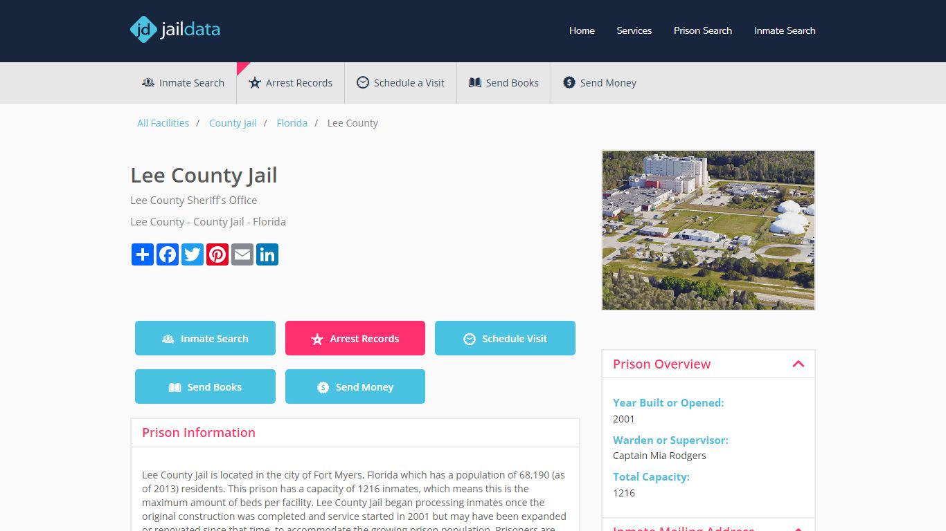 Lee County Jail Inmate Search and Prisoner Info - Fort Myers, FL