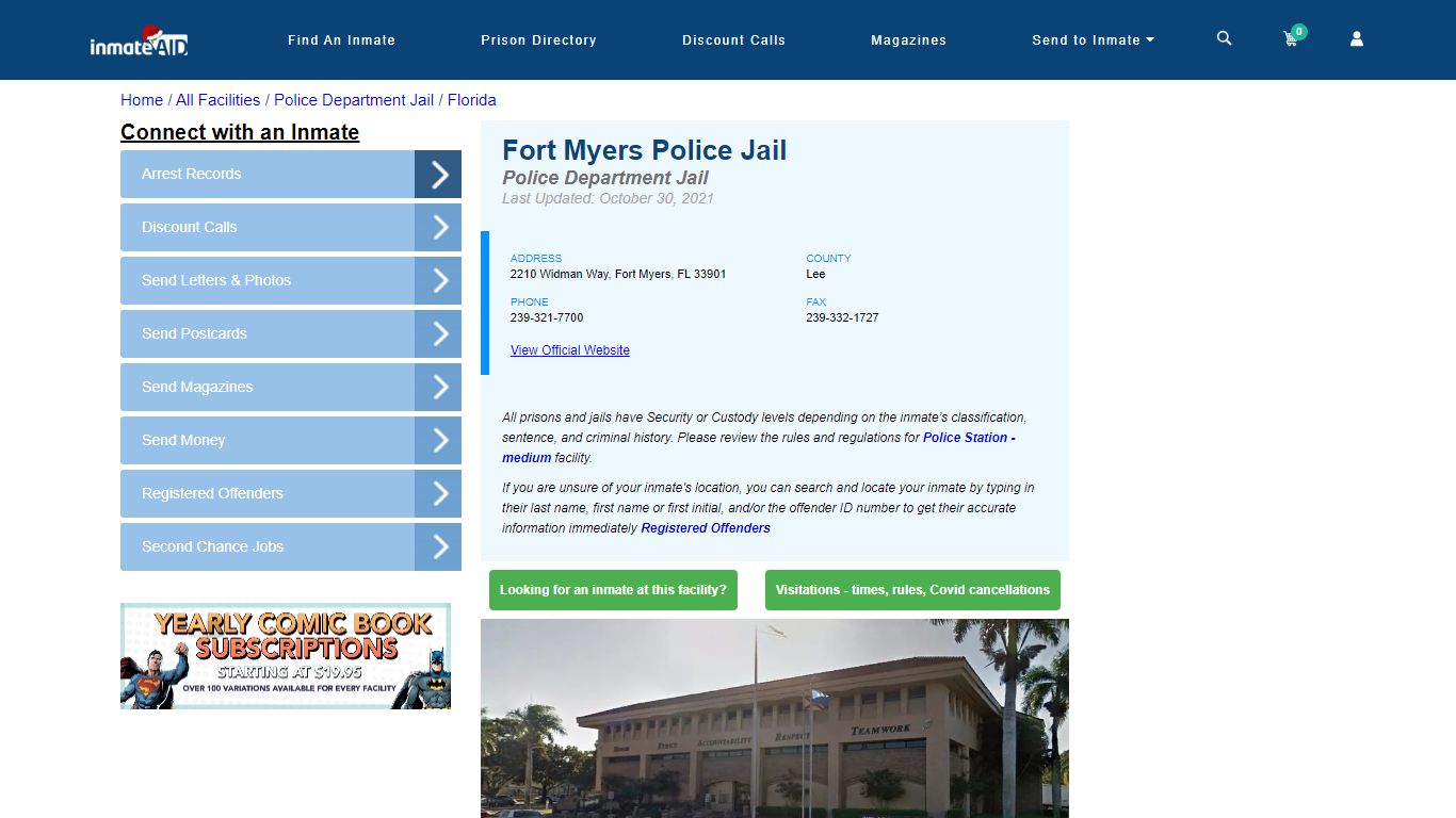 Fort Myers Police Jail & Inmate Search